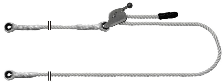 HMC-HL120-15 Spanlijn 14mm-15mtr  GS-touw incl. spanner