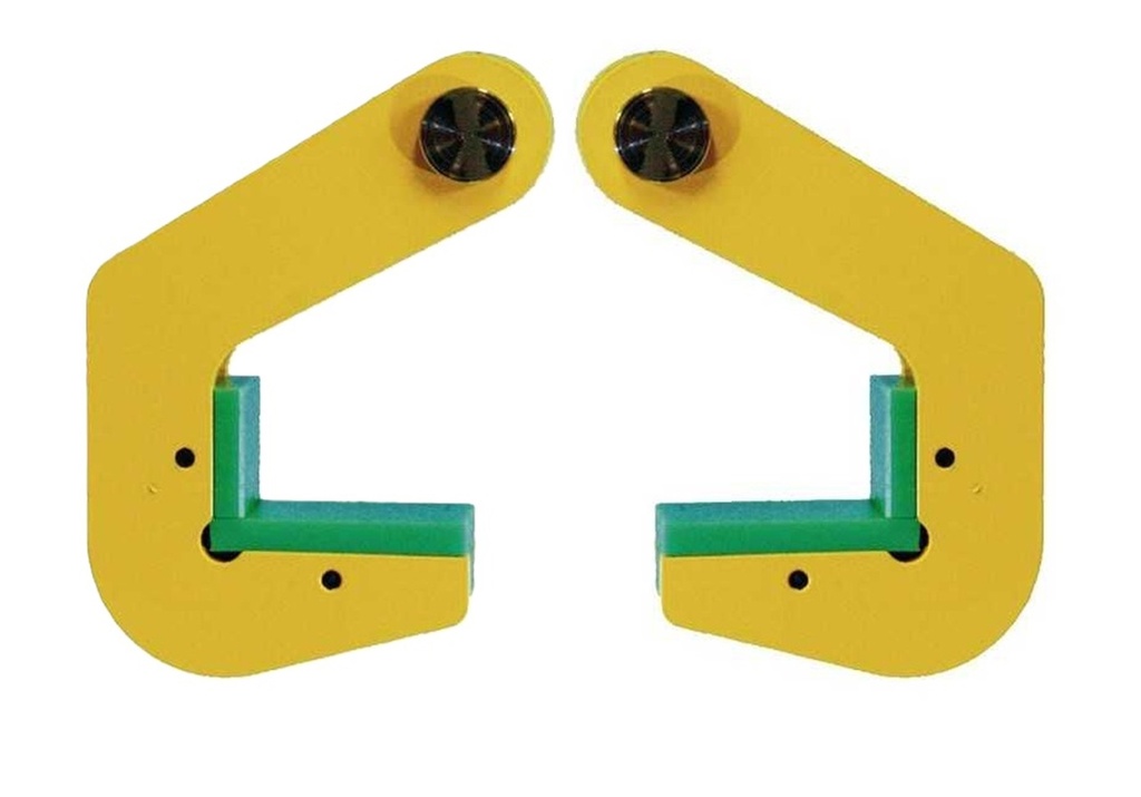 TPH3 Pijphaakset ( 2 stuks )met kunstof bek  3ton Dmax=40mm per paar