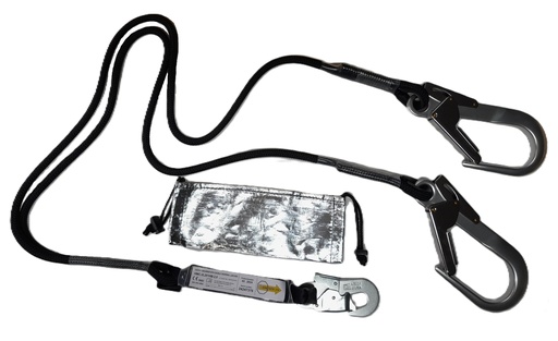 [HMC-2L201HB-2,0] uitloop HMC-2L201HB-2,0 Splitsvanglijn hittebestendig 11mm kernm.lijn ara incl. demper+haak