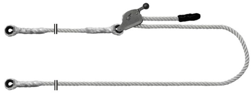 [HMC-HL120-15] HMC-HL120-15 Spanlijn 14mm-15mtr  GS-touw incl. spanner