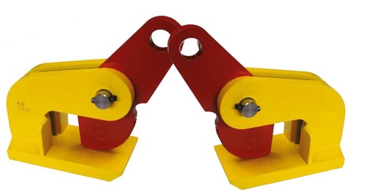 [4 TDH] Platenklem-set voor horizontaal hijsen van doorbuigende platen - Terrier - Type 4 TDH - Bek-opening 0-50mm - WLL 4 Ton per paar - (prijs per paar)