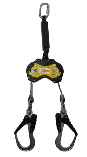 [HMC-FA040S-20] Valstopapparaat (twin) v.v. 2x steigerhaak met valindicator - Werklengte 2 mtr.