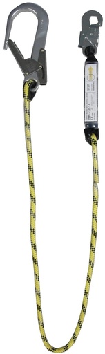 [HMC-L121-1,8] HMC-L121-1,8 Vanglijn kernmantel 12mm+demper lengte 1,8mtr met steigerhaak